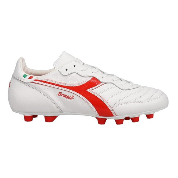 Men's Diadora Brasil Italy OG Lt+ MDPU Soccer Cleats White Red